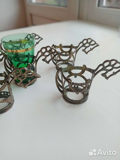 Набор подстаканников СССР. завод Авангард, на 6 п