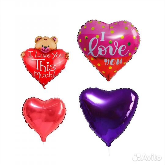 Новые фольгированные шары сердечки