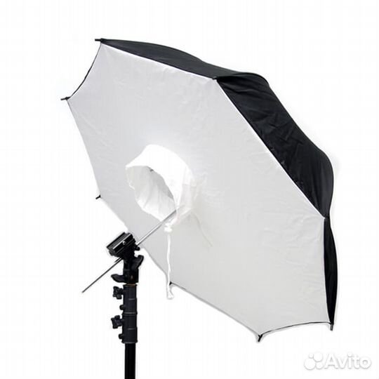 Зонт-софтбокс US-84K (84/100см) купол - серебро