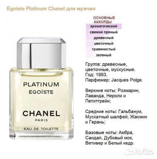 Chan Platinum Egoist духи высокой концентрации