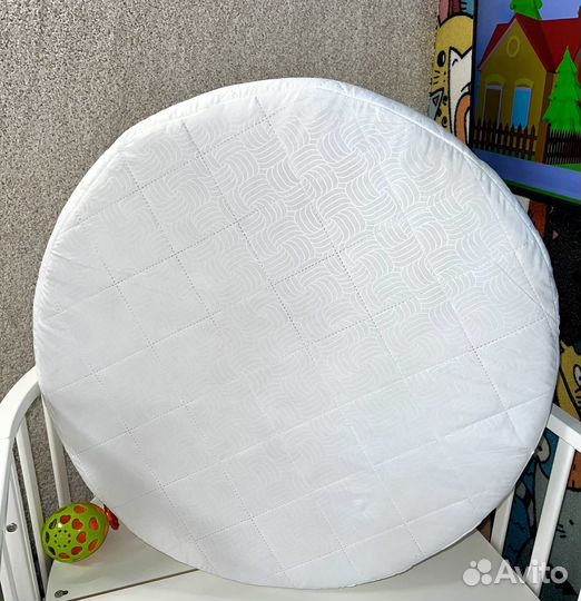 Матрас детский круглый, наматрасник, простынь