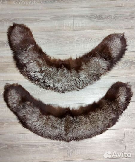 Меховой воротник чернобурка