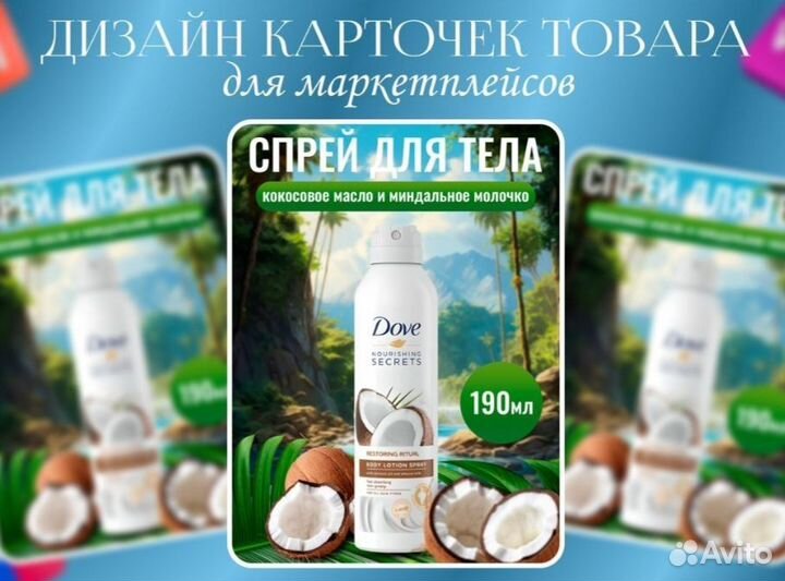 Инфографика для маркетплейсов, дизайн карточки