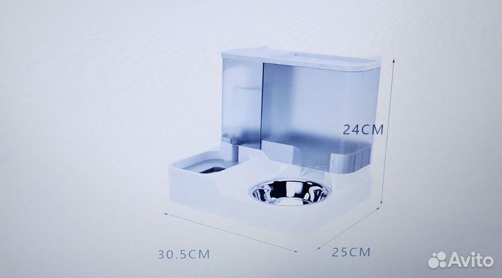 Автокормушка + поилка для кошек и собак (двойная)