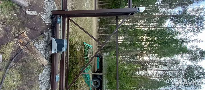 Откатные ворота из профлиста 4 м