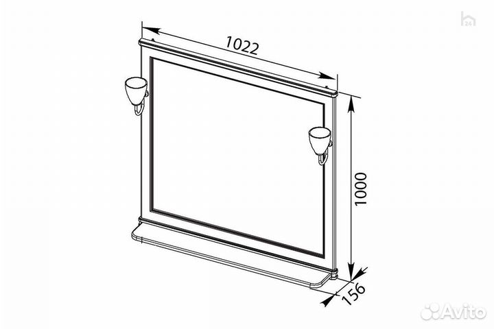 Зеркало 100 Валенса