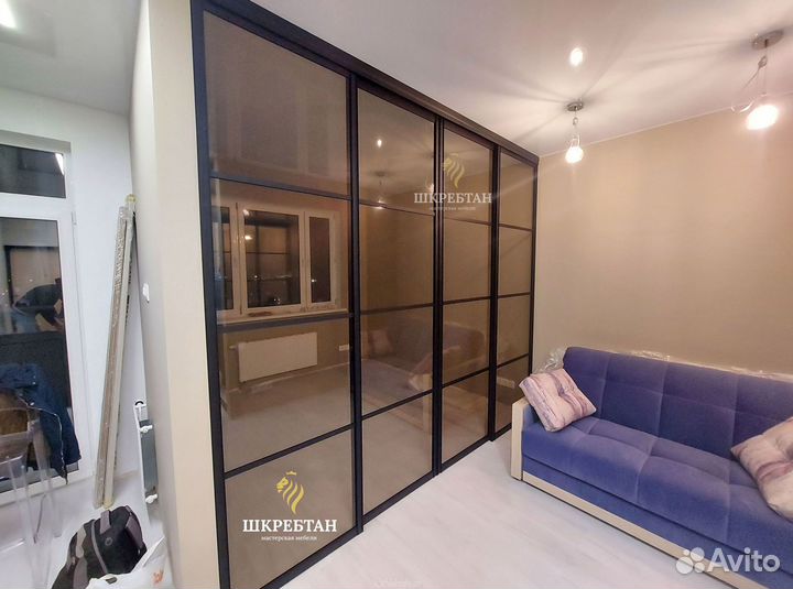 Перегородки с рифленным стеклом (с матовым)