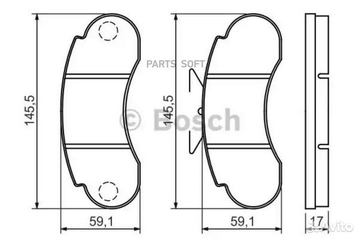Bosch 0986460947 0 986 460 947 колодки дисковые пе