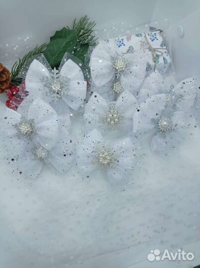 Бантики снежинки