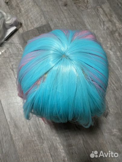 Парик двухцветный розовый/голубой