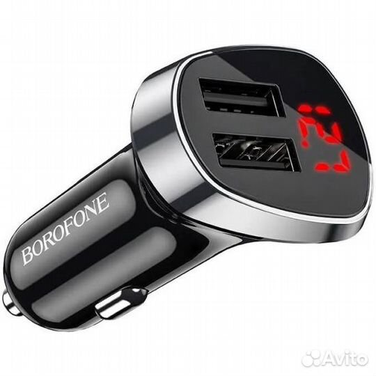 Автомобильная зарядка Borofone BZ15 2USB, 2.4A