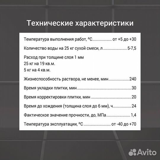 Плиточный клей unis (Юнис) Плюс 25 кг