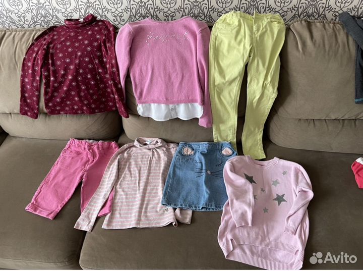 Вещи пакетом на девочку рост 122 128 б/у