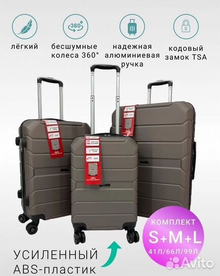 Чемодан из поликарбоната(ABC пластик)