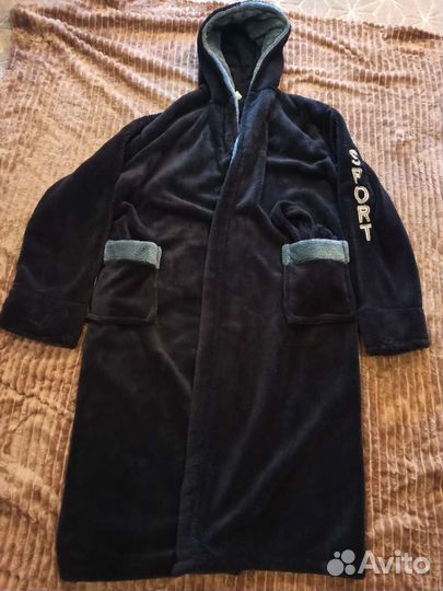 Халат мужской с капюшоном новый