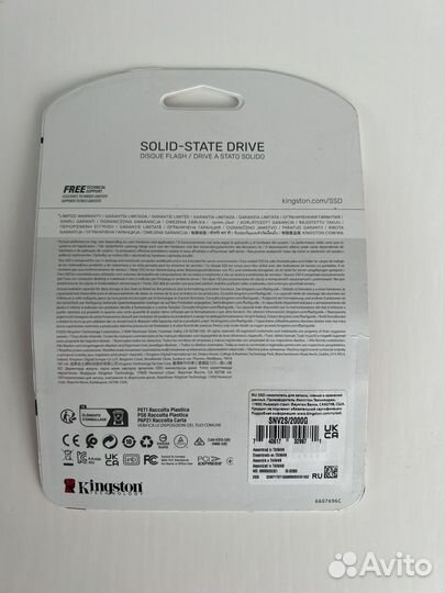 Ssd накопитель Kingston 2 TB новый
