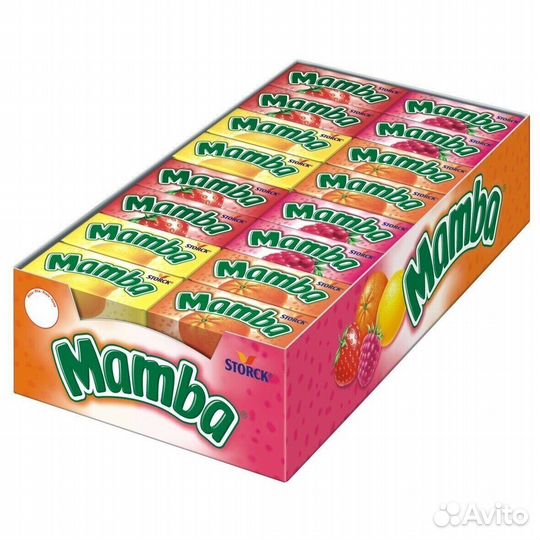 Жевательные конфеты Mamba Ассорти 26,5г (опт)