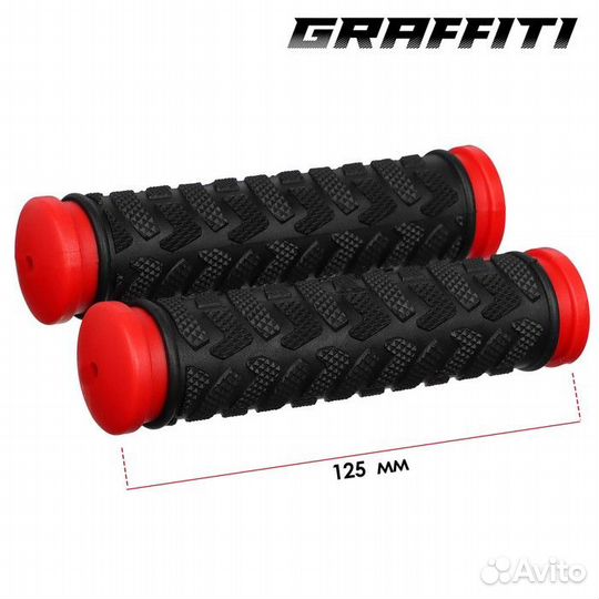 Грипсы 125 мм, Graffiti, посадочный диаметр 22,2 м