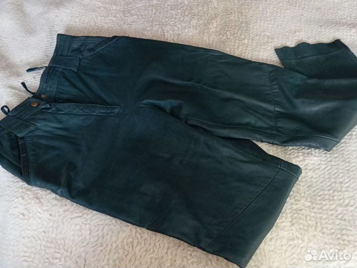 Кожаные брюки женские 50