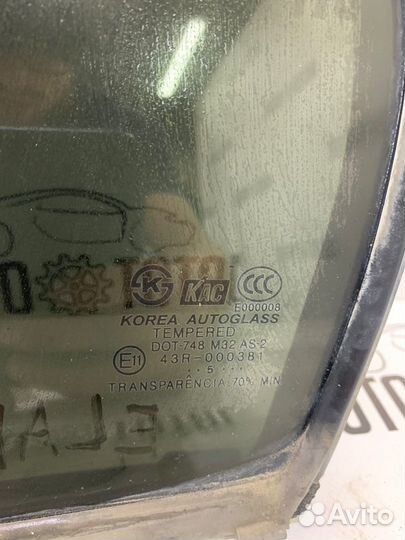 Стекло двери заднее левое Hyundai Elantra XD G4GC