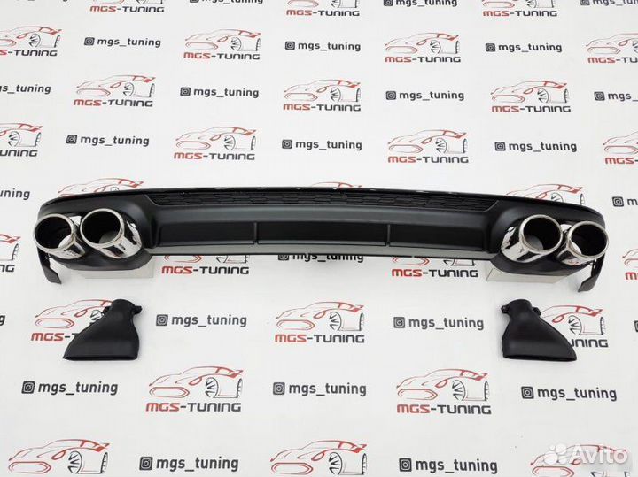 Диффузор с насадками (Сталь) на A6 С8 18+ стиль S6