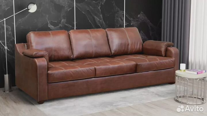 Диван кожаный Берета Лофт быстрая доставка