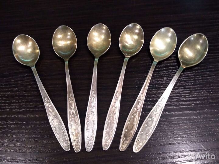 Чайные ложки Мельхиор 6шт б/у