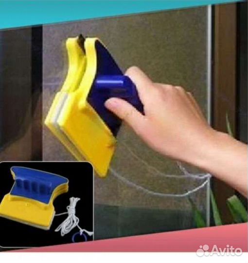Магнитная щетка для мытья окон