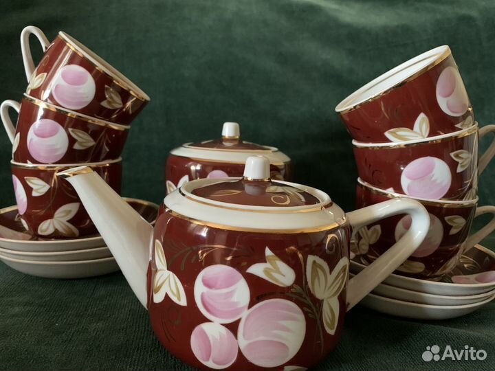 Чайный сервиз Слива вербилки СССР