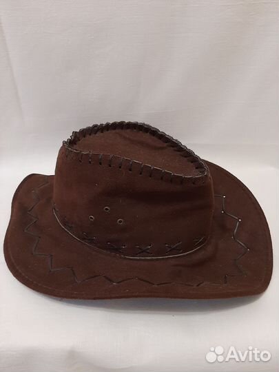 Шляпа Ковбоя замшевая Коричневая