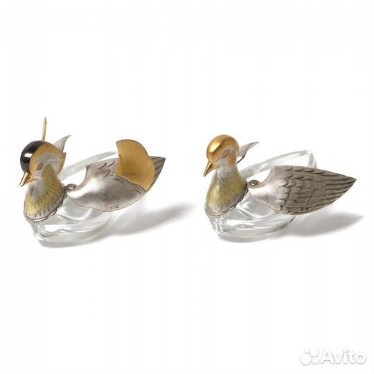 Солонка и перечница и 2 ложки для специй. Серебро