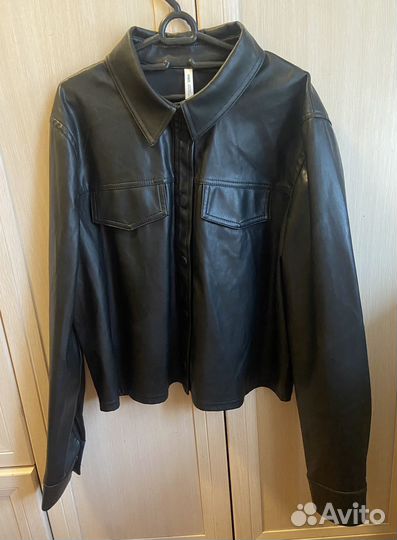 Кожаная рубашка женская