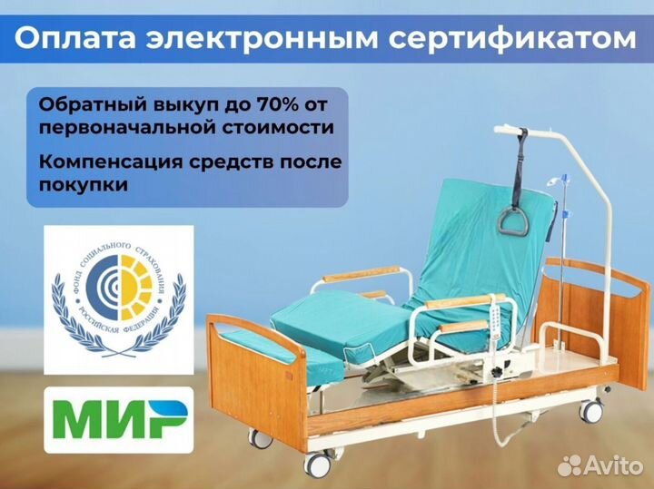 Кровать функциональная для ухода за больными