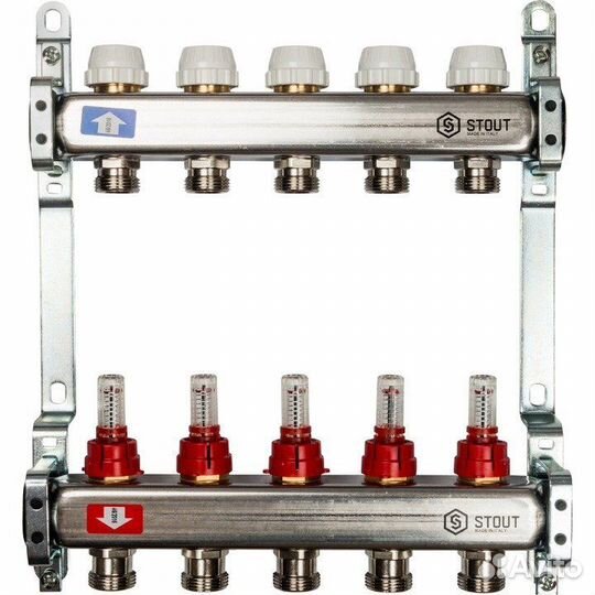 Коллектор отопления 8 выходов