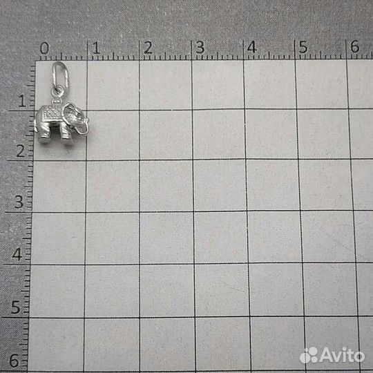 Серебряный Подвес Индийский Слоник