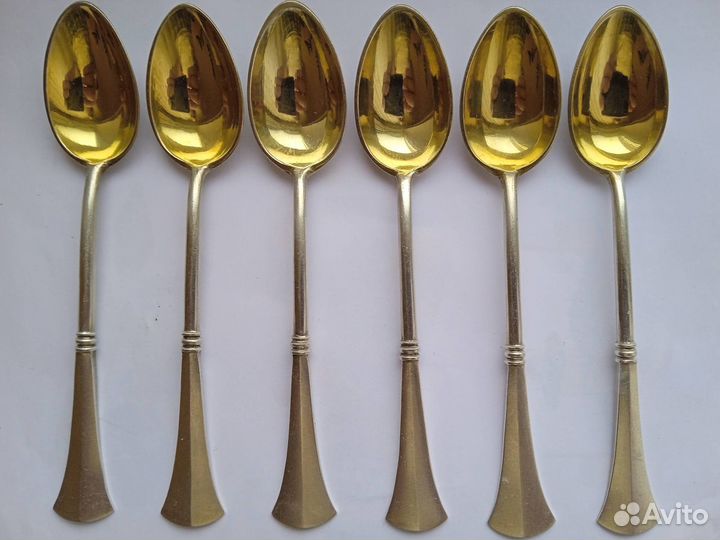 Набор кофейных ложек, серебро 84 пробы, Москва