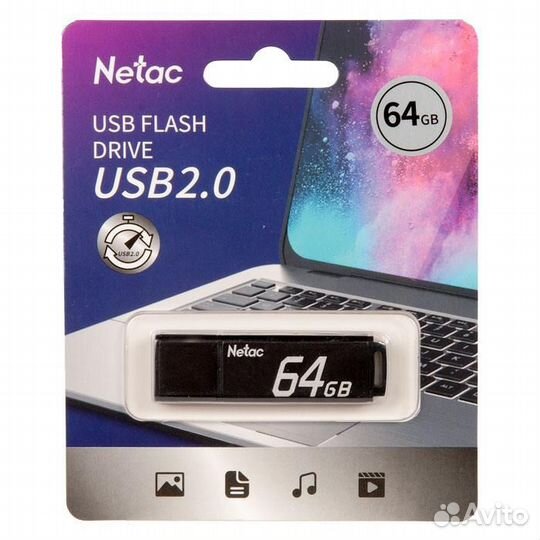 Флеш-накопитель (флешка) 64GB Netac USB 2.0 NT03U3