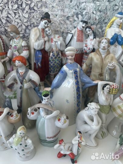 Фарфоровые статуэтки СССР разные лфз полонне