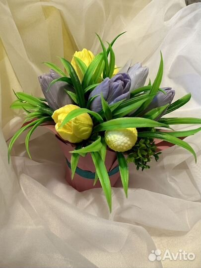 Букет из мыльных тюльпанов