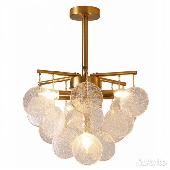 Люстра потолочная leek Rivoli E14 4х60Вт стекло зо