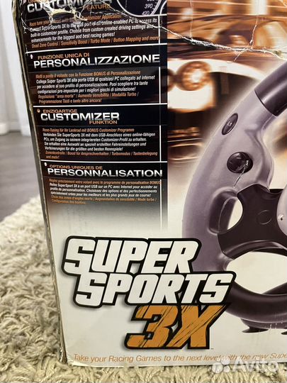 Игровой руль с педалями для xbox360, PS, PC