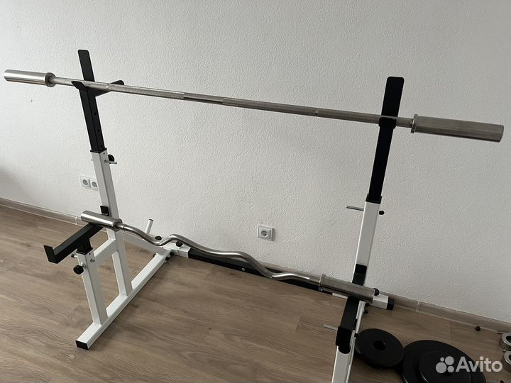 Стойка для штанги + лавка