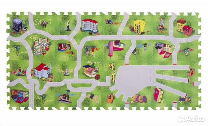 Детский игровой коврик-пазл