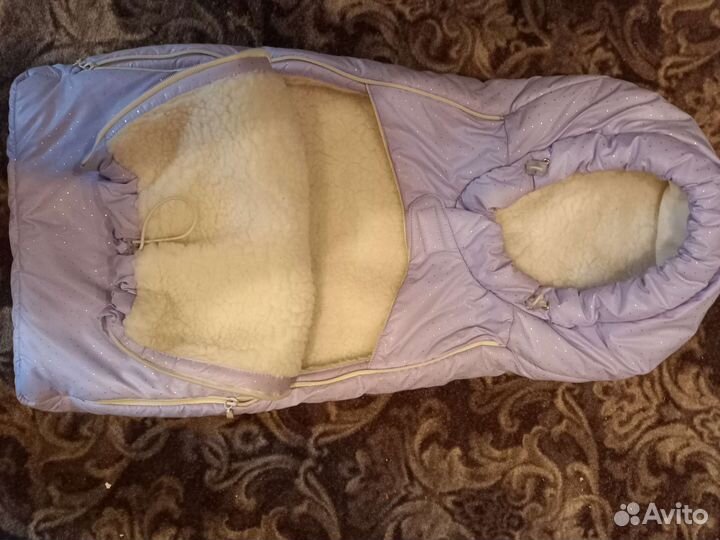 Конверт на выписку для девочки зима