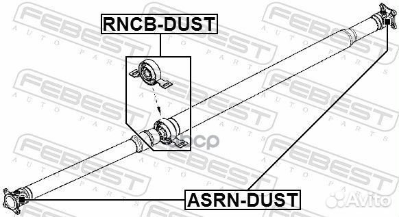 Подшипник опоры карданного вала rncbdust Febest