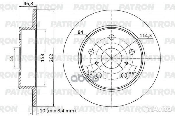 Диск тормозной задн geely Emgrand 1.8 PBD1014