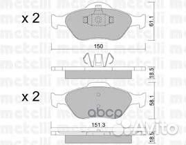 Колодки тормозные ford fiesta/fusion 95- перед