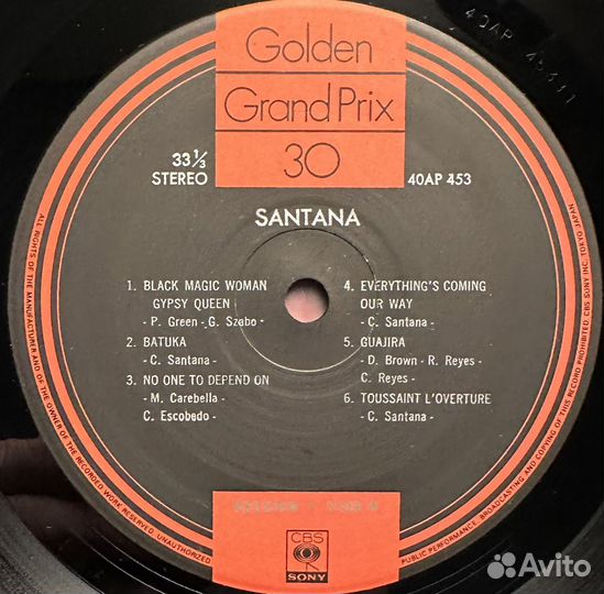 Santana – Golden Grand Prix 30 (Япония 1977г.)