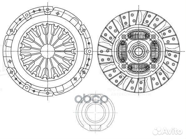 Сцепление в сборе для а/м Mitsubishi L200 (06)