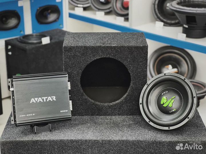 Комплект Alpahrd - сабвуфер 10, усилитель, короб